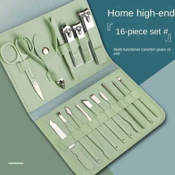 16 in 1 Nail Cutter Set Stainless Steel Nail Clippers