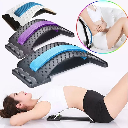 Back Stretcher-For Spine Lower Lumbar Massage Support Spine Pain Relief Back Massage Posture Corrector Lumbar Support Device Muscle Pain Relief Lower Back Massager