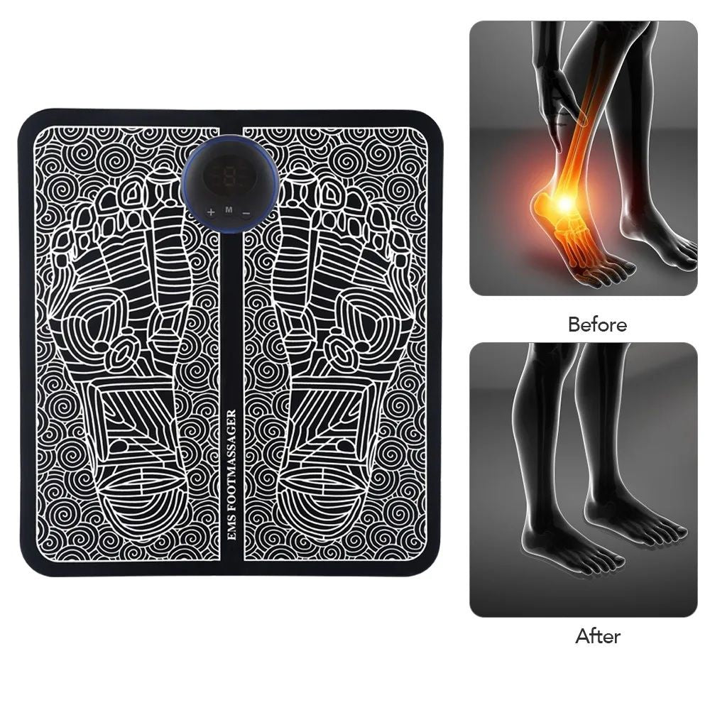 Ems Foot Massager - Electric Foot Massager Mat Fo - Muscle Stimulation Foot Massager Pad For All